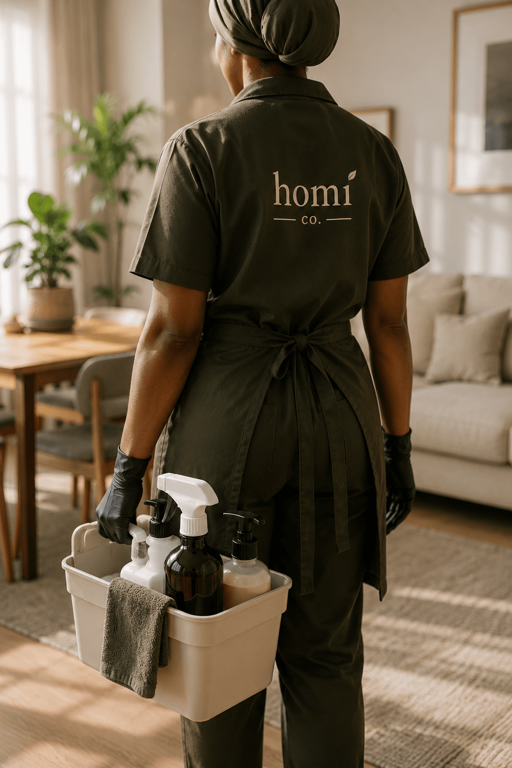 HOMI cleaner at work in a client's home